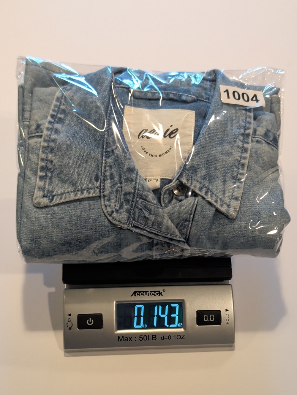 90s AERIE Light Acid Wash Oversized Denim Button Up Moto Grunge Shirt Jacket XS - Picture 15 of 15